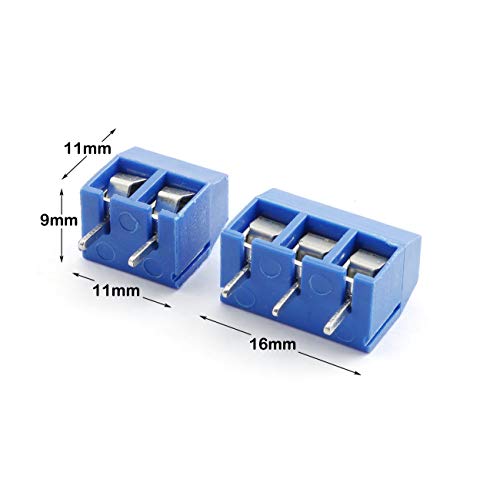 Zyamy 50Pcs Kf301-2P/3P Pcb Panel Mount Screw Terminal Block Connector(30Pcs 2-Pin+20Pcs 3-Pin) #TOP3