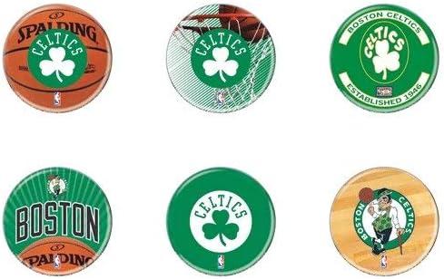 Official NBA Boston Celtics Button Badge Pin Set of 6