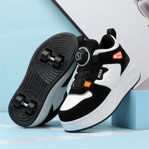 Kids Roller Skate Shoes Roller Sport Sneakers Shoes for Boys Girls Outdoor Running Sneakers with Wheels Unisex Child Retractable Sneakers Shoes for Birthday Children Show Gift3