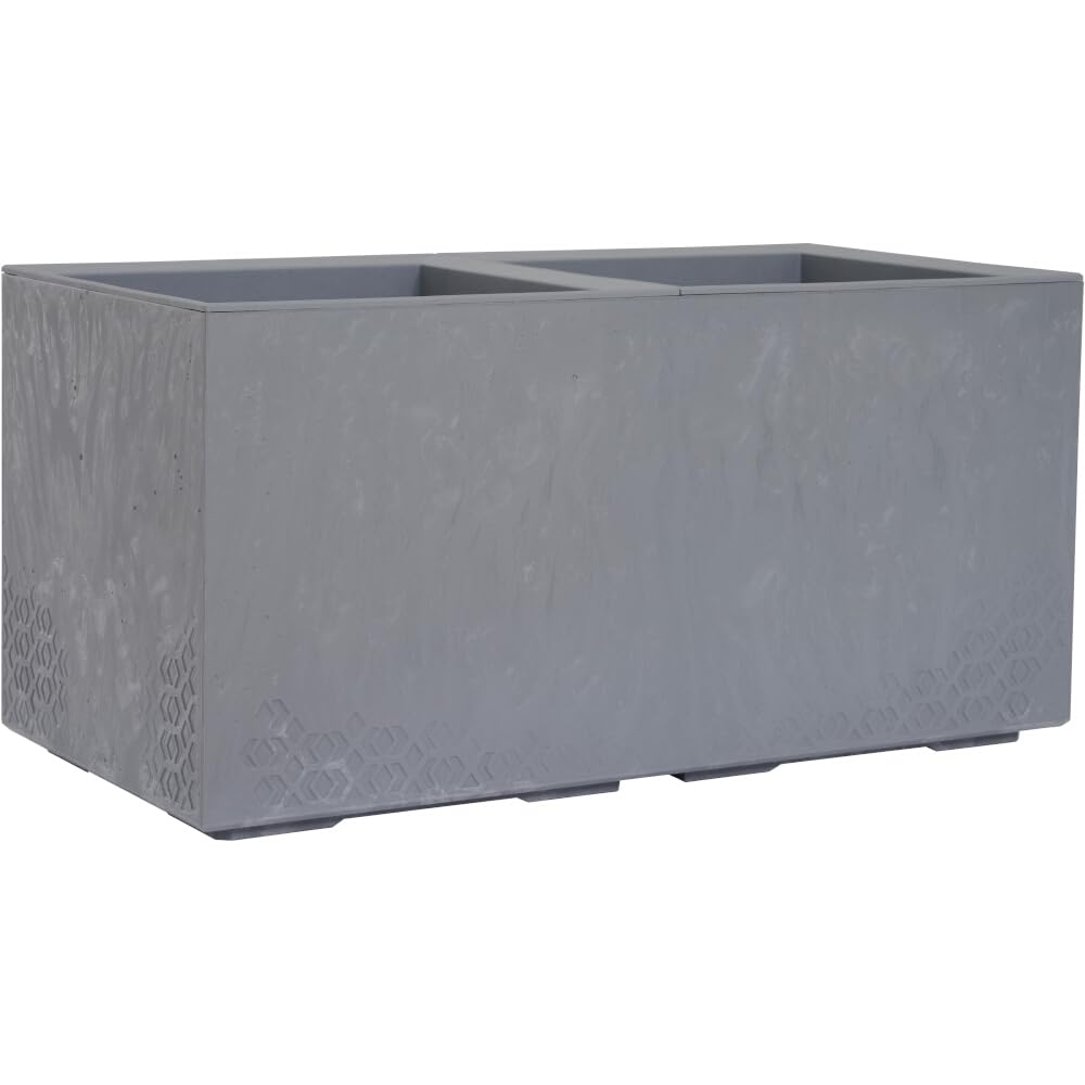 Siena Garden Pflanzkasten FARO Stone schwarz Betonoptik, 40 x 80 x 40 cm