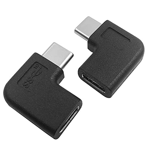 Adaptateur coudé Maxwood USB C 3.1 mâle vers femelle pour PC, ordinateur portable, tablette et téléphone portable