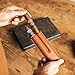 CASE ELEGANCE Two Cigar Travel Case – Chestnut Brown Vegan Leather, Premium Travel Cigar Case for Men, Luxury Cigar Gifts for Men