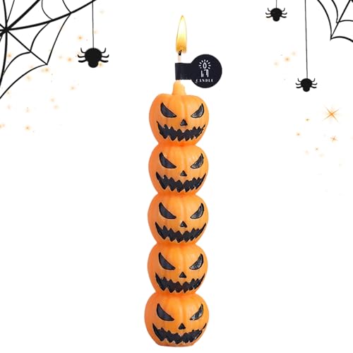 Vela Calabaza | Velas de de Halloween Decoración,Centros de Mesa Decorativos Artesanales para Navidad Invierno Estudio Porche