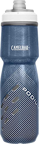 Bike Water Bottle - Squeeze Bottle - 24oz, Navy Perforated