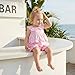 BeQeuewll Toddler Baby Girl Summer Outfit Sleeveless Doll Collared Striped Ruffle Tops Dress+Shorts Girls Clothing (Pink, 12-18 Months)