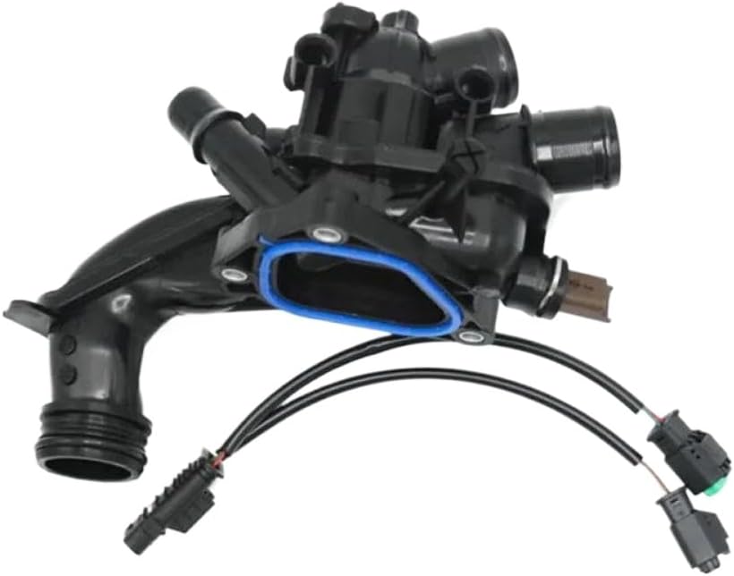 Thermostat Housing Compatible with R55 R56 Cooper Cooper S Cooper Works and 207 208 308 508 2008 3008 DS3 C3 with 1.4L 1.6L 16V Ti Engines - Replaces 1336CE V764558080 9808646980(Without Wire)