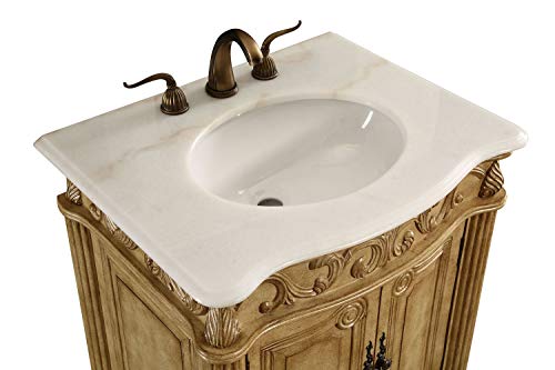 Elegant Decor Vf-1002 Single Bathroom Vanity Set, 27", Antique Beige/Vf-1002 #TOP3