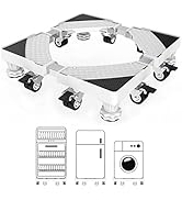 HQO LOVL Adjustable Fridge Stand 19.7-27.5 inch with 8-Double-Wheels and 4 Strong Feets,Can Hold ...