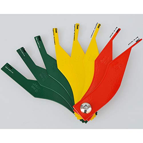Hedume 4 Pack Brake Lining Thickness Gauge, 8-in-1 Car Automotive Brake Pad Measure Ruler Tool Feeler Lining Thickness Gauge by Hedume - Image 2