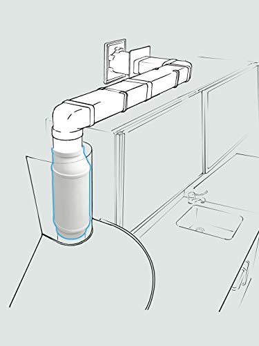 STK100B Exzenter Schalldämpfer für Hüte und Kanäle, Ø 100 mm. Farbe: Weiß
