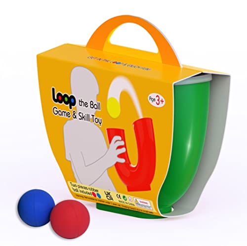 Loop Toy - Ball Toy for Juggling Skill - Toy Game Gadget for Boys, Girls, Teenagers and Adults. Garden Outdoor or Indoor Gift for boys and girls. Get in the Loop! Loop and 2 balls included (Green)