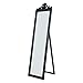 Milton Greens Stars Gisela Wooden Standing Mirror with Decorative Design, Black