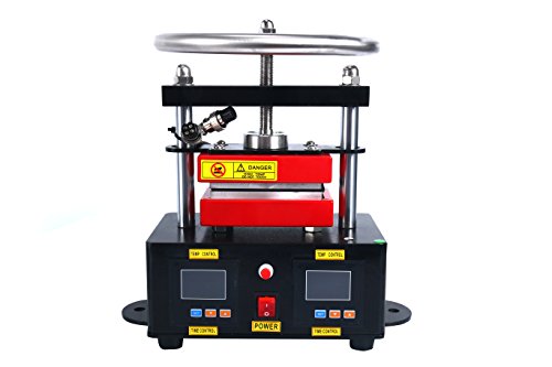 YaeTek Heat Press Machine Hand Crank Duel Heated Plates Manual Heat Transfer - Dual Element Heating Plates 110V 2.4'X4.7' (6X12CM)