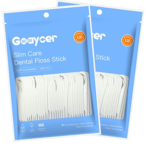 Goaycer Zahnseide, 210 Stück Zahnseide-Picker mit tragbarem Etui Cover