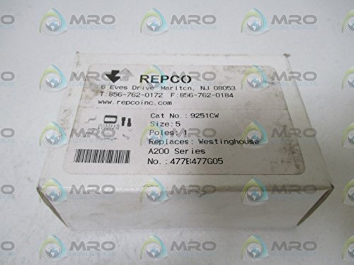 REPCO 9251CW REPLACEMENT CONTACT KIT, SIZE 5 CONTACTS, CLASS 5480, 1NO 1POLE
