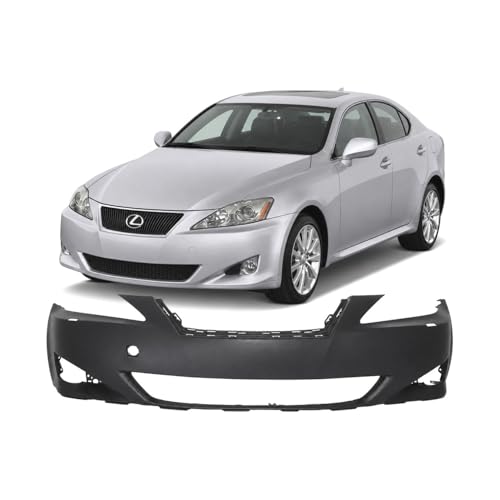 Image of FitParts Compatible with Lexus IS250 /350 2006-2008 Front Bumper Cover | Primed, With Headlight Washer Holes, With Washer Holes, Without Pre-Collision, Ready to Paint, OEM 5211953918, LX1000162
