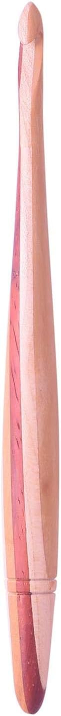 M/S Crafts Collection | Streamline Ergonomic Handle Crochet Hooks | Handcrafted 7โโ Mix Wood Crochet Hook Knitting Needle, Craft Yarn Weave | Best Gift! (4 mm)