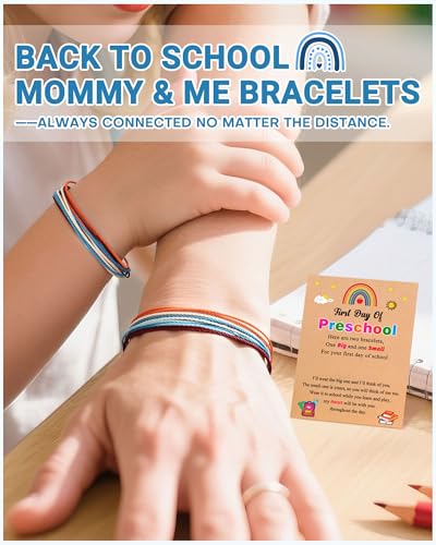 UNGENT THEM Back to School Stuff Mommy and Me Mother Daughter Bracelets First Day of School Gifts2