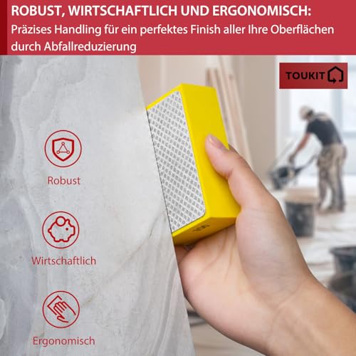 Glas Schleifen x4 Stück Fliesen Schleifen 60/100/200/400 Diamant Schleifpad Fliesen Schleifscheibe - Glas Polieren, Holz Schleifen Harz Schleifblock für Steine Glasschleifmaschine Schleifpad Beton