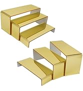 CRAFTIFANO Acrylic Display Risers 2 Sets 3 Tier Cupcake Stand for Dessert Jewelry Pop Figures She...