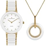 JACQUES LEMANS Mónaco 42-7L - Reloj de pulsera para mujer (acero inoxidable, con reloj de cerámica y cristal, 10 ATM)