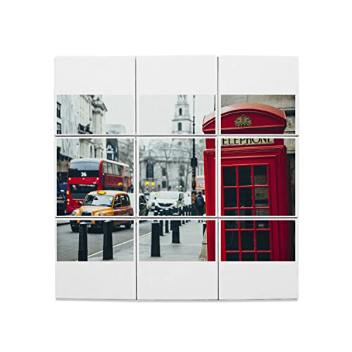 Carreaux céramique cabine rouge Londres téléphone public Angleterre pour décoration murale 60x60