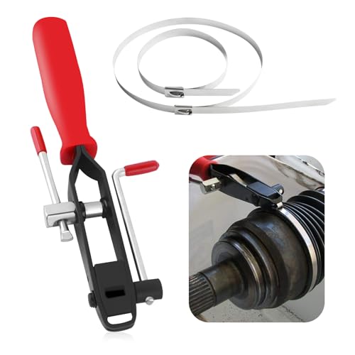 Stacool Thickened CV Boot Clamp Tool Kit,CV Joint Ear Clamp Pliers with 20 CV Boot Clamp to Securely Fasten CV Joint,Universal CV Axle Boot Repair Kit Car Accessories for Car Truck SUV ATV