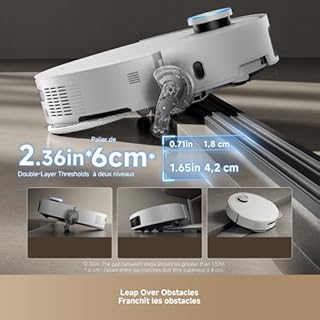 DREAME X50 Ultra Complete Robot Vacuum and Mop with Auto-Empty and Mop Self-Cleaning, 20,000Pa Suction, Obstacle Avoidance and 360° Navigation, Corner to Edge Deep Cleaning, Detangling Brush (White)