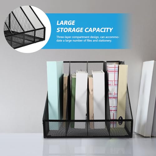 Archivador de hierro negro de gran capacidad Lar Capaci y cajas para clasificar archivos 6