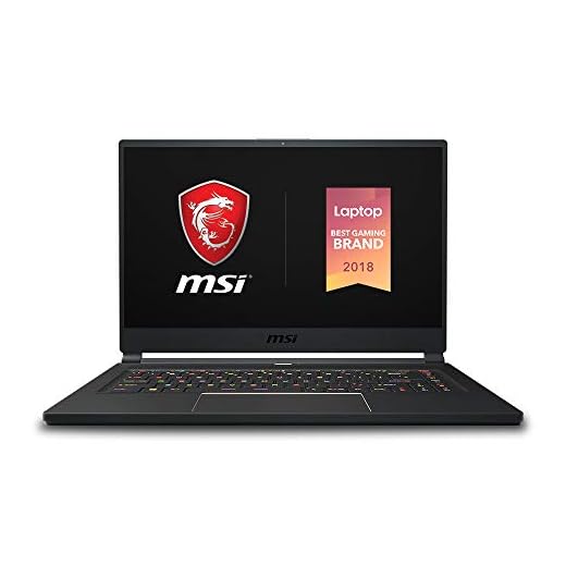 MSI GS65 Stealth-483 15.6" Gaming Laptop, 240Hz Display, Thin Bezel, Intel Core i7-9750H, NVIDIA GeForce RTX2060, 16GB, 512GB NVMe SSD, Thunderbolt 3