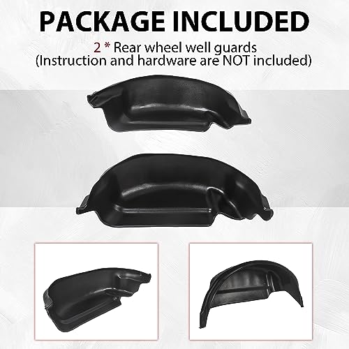 Kojem Rear Wheel Well Liners Compatible with 2015-2020 Ford F150 (Not Fit Raptor) Rear Inner Wheel Well Guards Mud Guard Flaps - Thumbnail 3