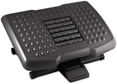 Premium Adjustable Footrest With Rollers, Plastic, 18w x 13d x 4h, Black