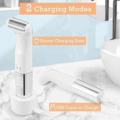 Lingsfire Electric Razor Kit For Women, Multi-Functional Bikini Trimmer For Women Pubic Hair Nose Eyebrow Face Legs Portable Womens Shaver Cordless 5 In 1 Women's Grooming Set #TOP5