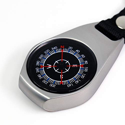 Keychain Pocket Compass Equipment, 2 Pack Key Ring Military Survival Magnetic Mini Metal Compass, Waterproof, Gear Compass For Men Kids Hiking, Suunto, Camping, Adventure Outdoor Accessories #TOP4