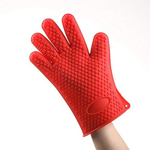 MRKU Guantes para Hornear, Guantes de Cocina para Horno, 1 Unidad, Silicona Resistente al Calor, Soporte para Olla de Barbacoa antiescaldaduras, Cocina