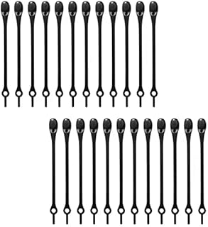 Widamin 24Pcs Lazy Shoelaces, Waterproof Tie Free Elastic Laces, No Tie Laces for Kids and Adults, Portable Silicone Shoe Laces for Running Shoes, Black
