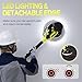 Drywall Sander, Popcorn Ceiling Removal Tool with 7 Variable Speed 800-1800RPM, 2026 Upgraded 8-Amp Drywall Sander with Vacuum Dust Collector with 12pcs Sanding Discs, Extendable Handle, LED Light