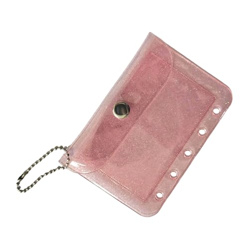 Pack of 10 Transparency 5 Slot Card Holders Clear PP Materials Binder Pockets Waterproof Card Storage Organizers