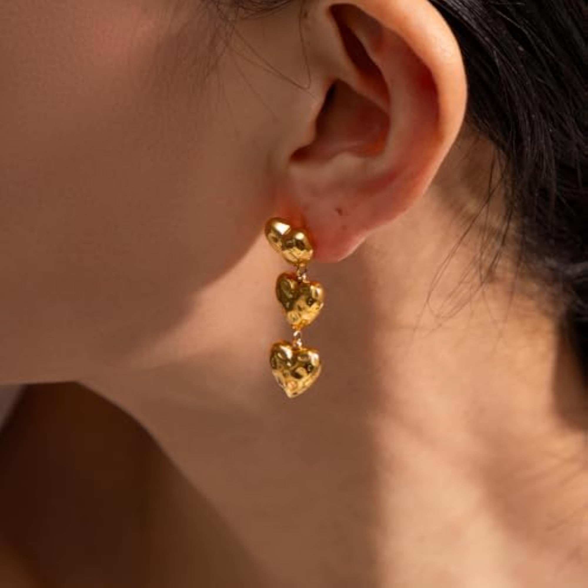 Women's Cute Heart-Shaped Little Heart Earrings, Hypoallergenic