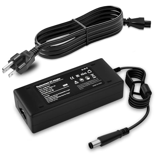 90W Laptop Charger for Hp Elitebook 8460p 8470p 8440p 8560p 8760p 8460w 8470w Probook 4530s 4540s 6560b 6460b 4520s Pavilion G4 G6 G7 M6 DV4 DV5 DV6 Monitor Charger Gaming Power Supply Cord