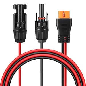 Thlevel Solarladekabel Solarstecker Kompatibel mit XT60i 1M 12AWG Kabel