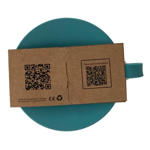 KGuard WaxBox – Wiederverwendbare Silikonbox in Lebensmittelqualität mit Bambusschaber – Zum Transportieren, Recyceln und Schützen deines Surf-, Kite- oder SUP-Wachses – Ø 8 cm / 56 g – Türkis