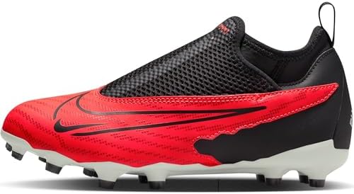 NIKE JR Phantom GX Academy DF FG/MG Trainers, Bright Crimson/Black