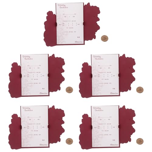 DIYEAH �x���x�b�g�f�ނ̌�����I���J�[�h�Z�b�g5������ �ԐF���b�N�X�V�[���t�����ҏ� �K�[�f���E�F�f�B���O�⍥��j���ɓK�����t�H�[�}