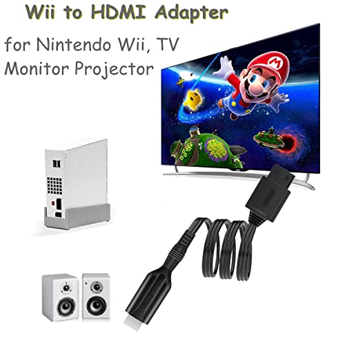 Wii to HDMI Adapter, Wii to Hdmi 1080P/720P Full HD Converter, Wii HDMI Adapter for Nintendo Wii, TV Monitor Projector TV - imagen 3