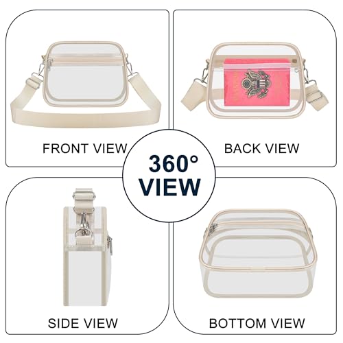 Image of Oraben Clear Bag for Stadium Events Clear Purse Stadium Bag Satchel Handbags for Sports Events Concerts Festivals | Stadium Approved