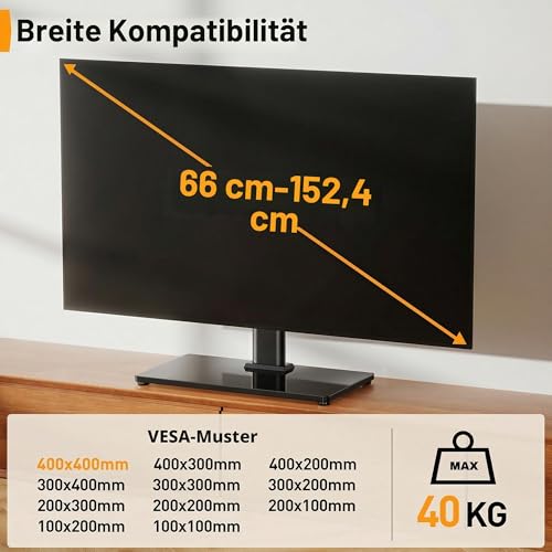 TV Ständer TV Standfuss Schwenkbarer für OLED LCD Flach & Curved