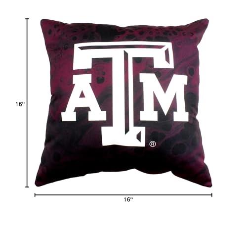 Image of College Covers Texas A&M Aggies 2 Sided Color Swept Decorative Pillow, 16 inch, Made in The USA