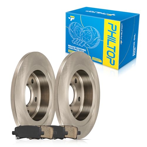 PHILTOP Rear Brake Rotors and Pads kit Fit For Chevrolet