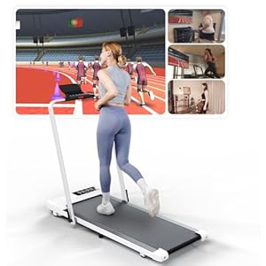 DeerRun Raceable loopband, inklapbaar, loopband voor thuis, geschikt voor draagbare high-tech apparaten, wandelpad MAX 136 kg met app-bediening, trainingen en multi-lopers